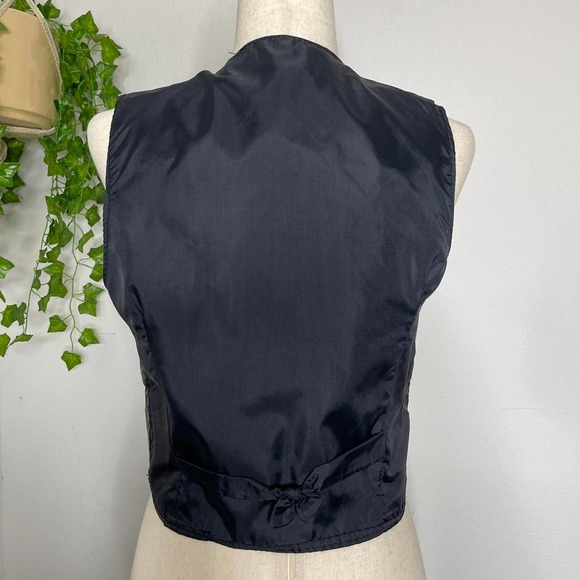 Vintage Black Leather Vest by Gino di Giorgio - Picture 4 of 6
